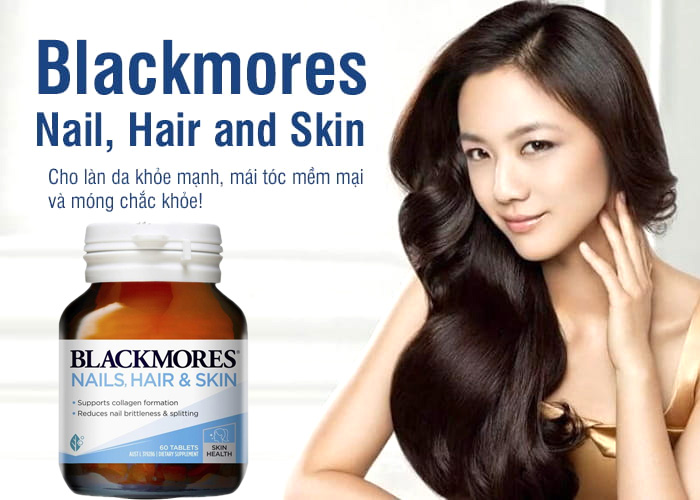 blackmores hair skin nails 60 vien cua uc vitamin cho toc mong va da anh 1