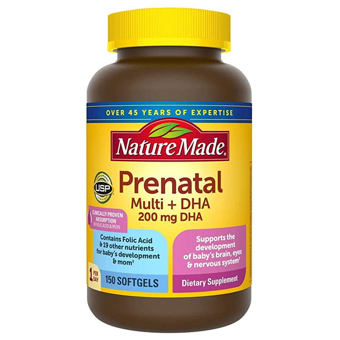 vitamin bo sung cho ba bau nature made prenatal multi dha my anh 2
