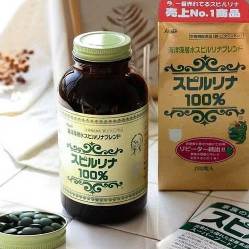 vien uong tao xoan spirulina nhat ban 2200 vien anh 2