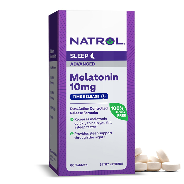 Natrol Melatonin 10mg Giúp Ngủ Sâu Giấc, Không mùi