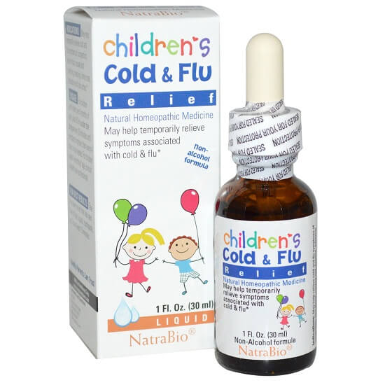 Siro cảm cúm Children Cold & Flu Relief Natrabio 30ml của Mỹ