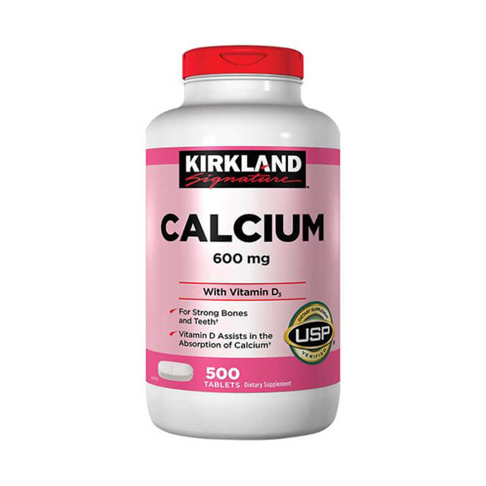 Kirkland Calcium 600mg + D3 Viên uống bổ sung Canxi 500 viên của Mỹ